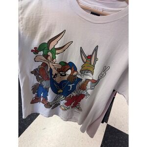 Looney Tunes Cartoon Characters Graphic T Shirt X-Large White Tee